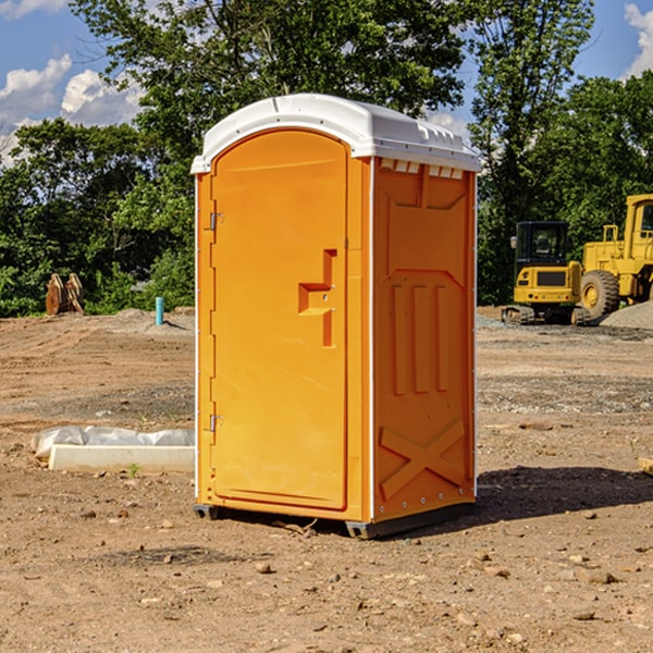 do you offer hand sanitizer dispensers inside the portable restrooms in Holmesville